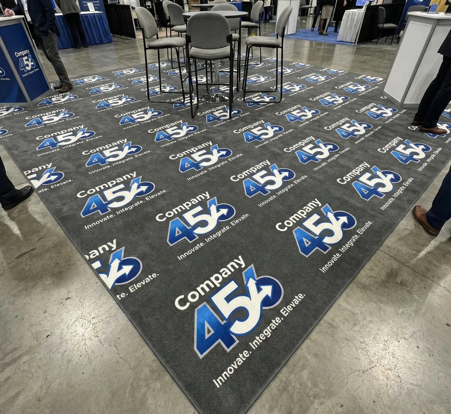 trade show branded rugs carpets